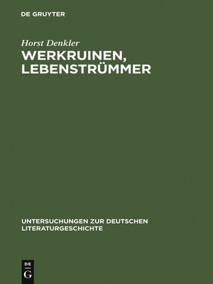 cover image of Werkruinen, Lebenstrümmer